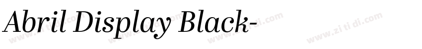 Abril Display Black字体转换